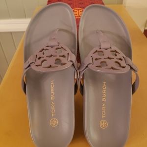 NWT TORY BURCH MILLER CLOUD BLUE SANDALS SZ 8 1/2